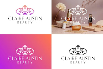 design beauty, cosmetic signature logo and branding kit
