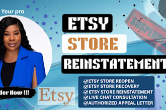 reinstate your suspended etsy shop and write a professional etsy appeal letter