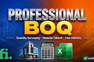 provide quantity surveying, boq and material takeoff service