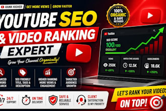 do youtube SEO, promotion and organic channel growth