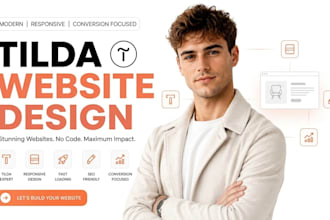 design tilda website redesign landing page build online ecommerce store