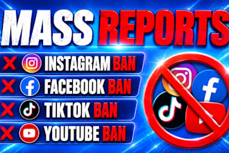 banning instagram account remove and reports facebook youtube tiktok on google