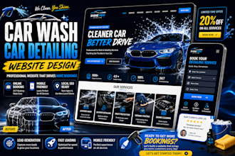 car wash website, car detailing website, auto detailing website