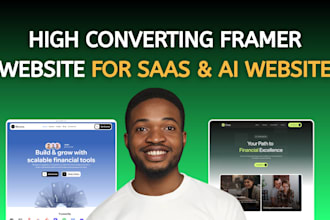 design saas landing page ai website in framer