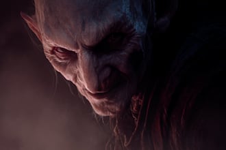 create detailed horror creepy art