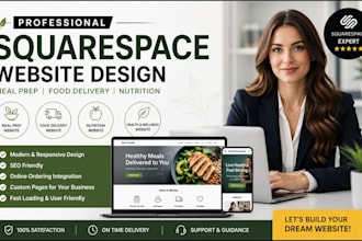 design squarespace meal prep website food delivery website nutrition website