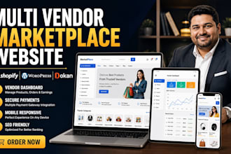 build shopify wordpress multi vendor ecommerce marketplace website