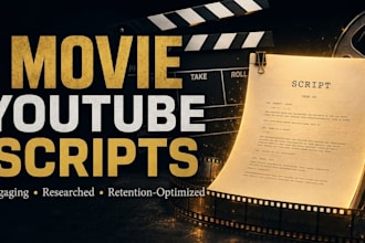 10 minute optimized youtube script for the movie niche no ai