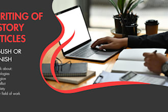 write history articles in english and spanish