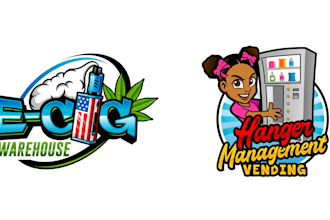 make amazing luxury vape and vending logo design in very short time