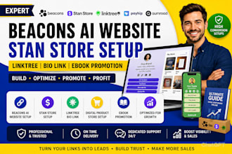 beacons ai website beacons ai store linktree bio link ebook promotion setup seos