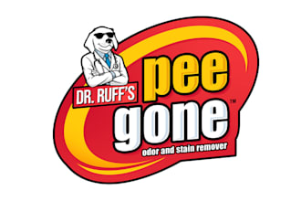 make pee gone logo with pet clinic medical hospital
