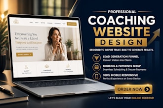 design a lead generation website for life coach, consultant, trainer or speaker