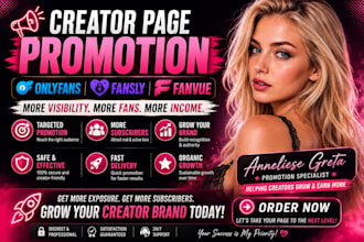 promote your onlyfans adult page fanvue and fansly for more subscribers