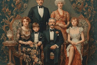 draw realistic family portrait