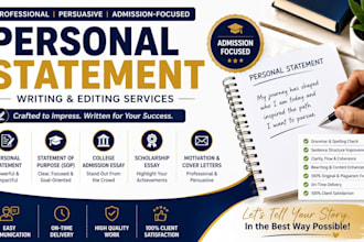 edit and proofread your personal statement or statement of purpose