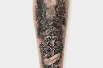 hand drawn custom tattoo