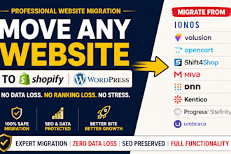 migrate ecommerce store from ionos volusion opencart miva to shopify wordpress
