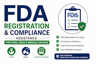 provide fda registration and compliance assistance for food and medical devices