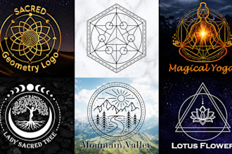 design modern sacred geometry or mystical logo design for you