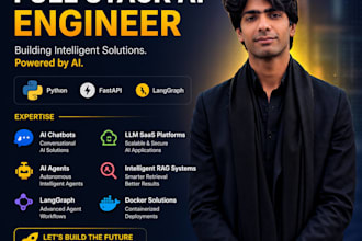 be generative ai ml llm engineer ai agent ai chatbot python full stack developer