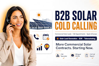 be your b2b solar leads cold caller and telemarketing expert appointment setter