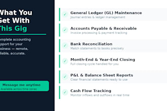 do bookkeeping gl accounting and month end closing for your business