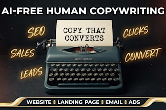 write high converting SEO copywriting for website, landing page, salesfunnel,ads