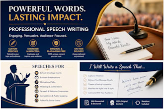 write engaging speeches for events, school, business
