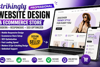 design strikingly mobile responsive ecommerce store landing page website SEO