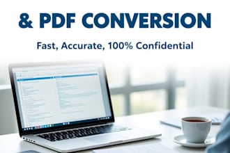 convert PDF, scanned images or photos to excel or word in 24 hours