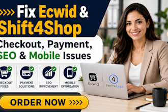 fix ecwid shift4shop checkout payment seo and mobile issues