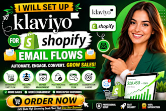 set up klaviyo for shopify ecommerce email marketing flows