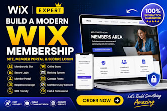 build a modern wix website, member portal, and secure login area