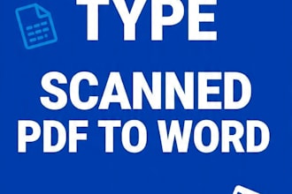 manually type your PDF image scan to word doc in 6 hours