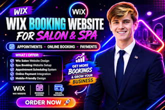 wix booking website for salon, spa appointment scheduling online payments setup