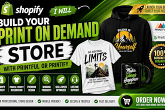 build shopify print on demand store with printful or printify