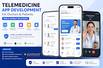 build custom telehealth and telemedicine web and mobile apps