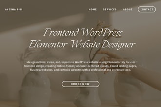 design a responsive wordpress website using elementor