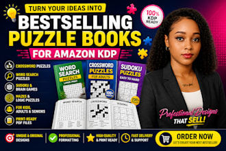 design puzzle books, crossword books and brain games for KDP publishing