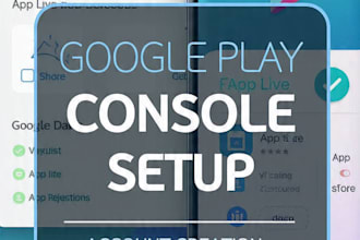 create one google play console account for use