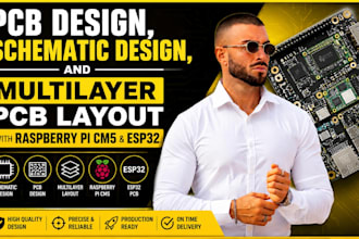 do pcb design, schematic design, and multilayer pcb layout with raspberry pi cm5