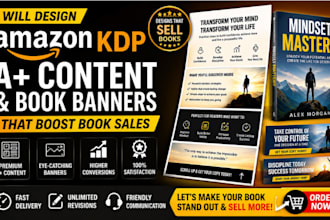design amazon KDP content and book banners that boost book sales