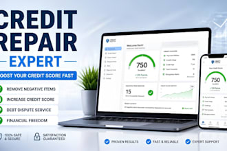 design a professional credit repair website with automation setup