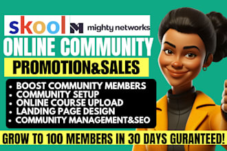 organic skool community promotion skool online course marketing to boost members