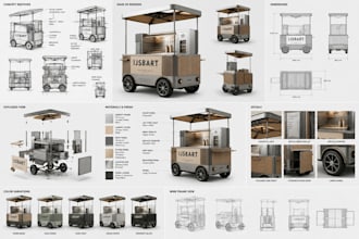 design pop up shop, food truck, kiosk shop, food cart, shopping cart
