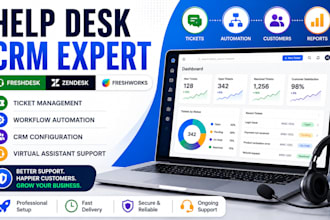 setup helpdesk, freshdesk zendesk crm, freskwork, visual assistant