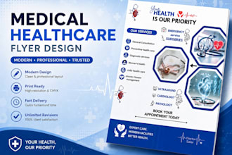 design professional medical, clinic and healthcare flyer