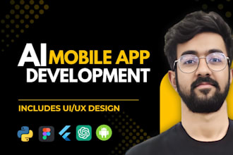do ai mobile app development, flutter app ios android python ai chatbot saas