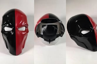 create cosplay helmet 3d mask design wearable anime armor 3d props for printing